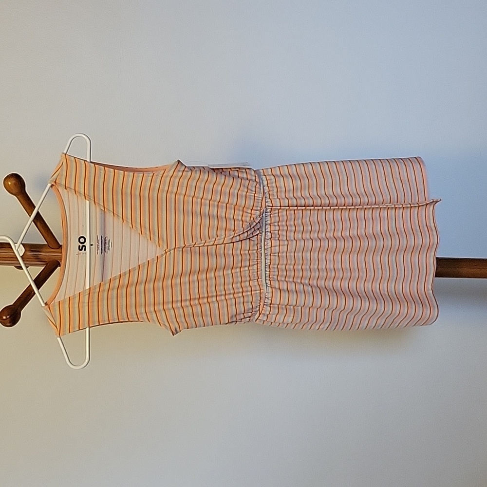 SO Surplice Faux Wrap Knit Romper